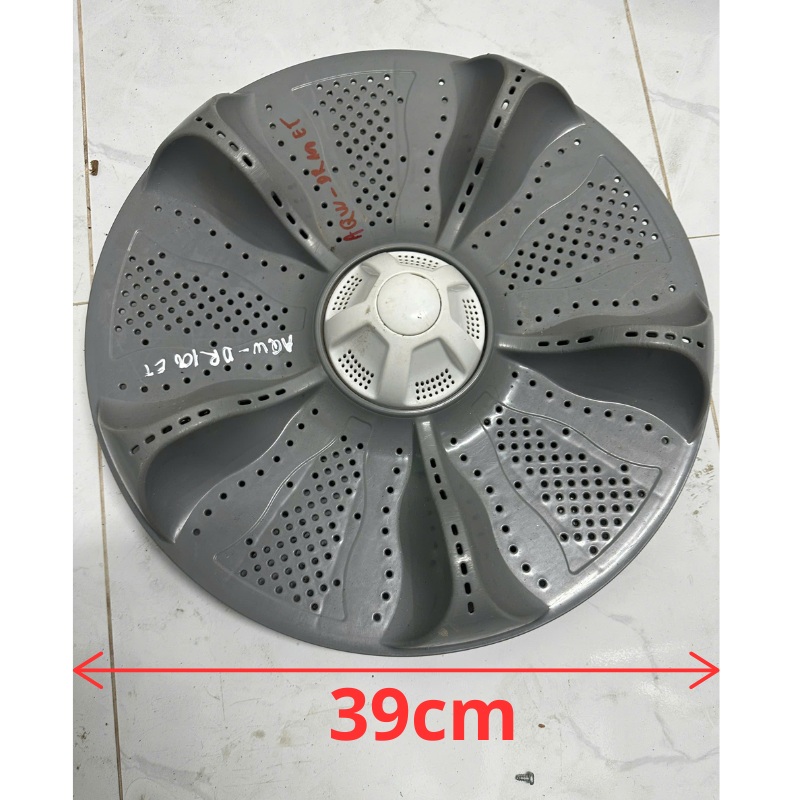 Mâm máy giặt inverter Aqua cửa trên AQW-DR100ET tháo máy đường kính 39cm
